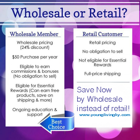 wholesale vs retail young living oils